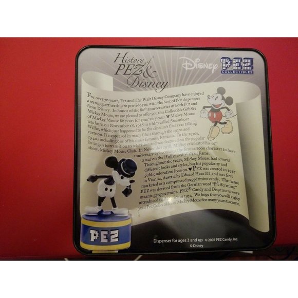 Disney Mickey Mouse 80 Years Limited Edition Pez Set-2007-#006945 Of 400,000 - Picture 8 of 8